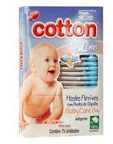 Hastes flexíveis 75 unidades baby care boy cotton - higie topp