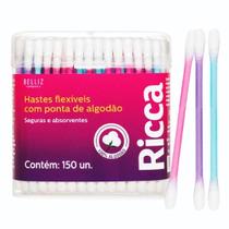 Hastes Flexiveis Com Ponta de Algodão com 150u - Ricca Hastes Flexiveis Com Ponta de Algodão com 150u - Ricca
