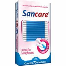 Hastes flexíveis com pontas de algodão SANCARE c/75 unidades
