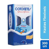 Hastes Flexíveis Cotonetes Johnson & Johnson Algodão 100% Puro 300 Unidades Hastes Flexíveis Cotonetes Johnson & Johnson Algodão 100% Puro 300 Unidades