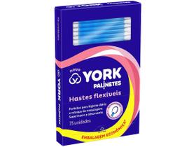 Hastes Flexíveis York Embalagem Econômica 75 unidades