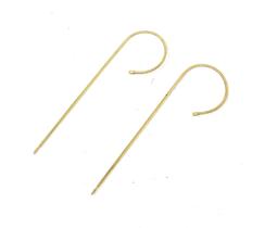 Hastes metálicas douradas com cabo flexível de 15,5 cm para apoio atrás da orelha Hastes metálicas douradas com cabo flexível de 15,5 cm para apoio atrás da orelha