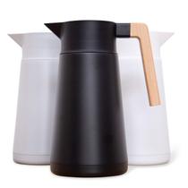 Hastings Collective Thermal Coffee Carafe 68 Oz - Grande Carafe Isolado de Aço Inoxidável - 2 Litros de Parede Dupla Termos Termos Dispensador de Café e Bebidas com Infusor de Chá e Coador (Preto)