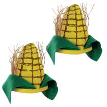 Hat Beistle Plush Corn Cob unissex, 2 peças, festa na fazenda