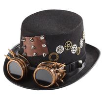 Hat Festival Carnival Day Props Rivet Glasses Top Hat Retro Goth Hat Festival Carnival Day Props Rivet Glasses Top Hat Retro Goth