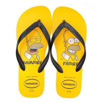 Havaiana os Simpsons amarela n 37 Havaiana os Simpsons amarela n 37