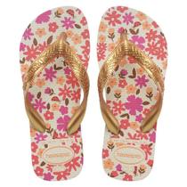 Havaianas Kids Flores Bege/Dourado Havaianas Kids Flores Bege/Dourado