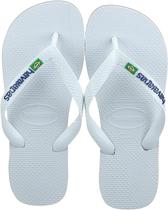 Havaianas Logo Brasil Branca Ou Novo Azul