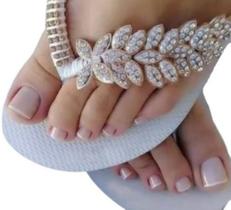 havaianas personalizado com folhagem