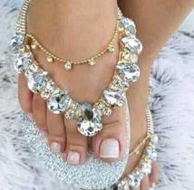 havaianas personalizado com pedraria de luxo