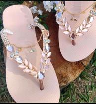 havaianas personalizados com pedraria de luxo