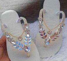 havaianas personalizados com pedraria de luxo