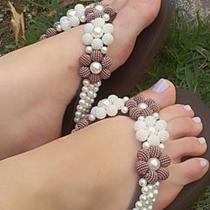 havaianas personalizados com perolas