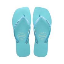 Havaianas Sandalia Chinelo De Dedo Slim Square Glitter Neon Azul Neon