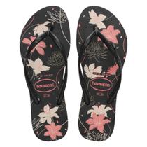 Havaianas Slim Organic Preto/Cinza Dark/Rosa Bebê