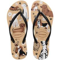 Havaianas Slim Pets, Bege,Cães, 33/34 Havaianas Slim Pets, Bege,Cães, 33/34