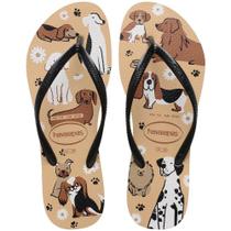 Havaianas Slim Pets Bege/Preto/Branco Havaianas Slim Pets Bege/Preto/Branco