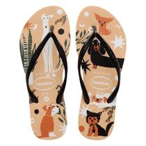 Havaianas Slim Pets Dourado/Preto