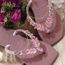 havaianas slim square personalizadas com pedraria de luxo