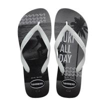 Havaianas Top Athletic Cinza Aço/Preto/Branco