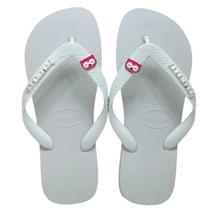 Havaianas Top Personalizado Placa Logo + Pingente Coruja
