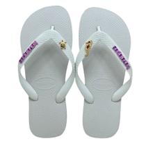 Havaianas Top + Placa Logo + Pin Cavalo Marinho + Pin Tartaruga Havaianas Top + Placa Logo + Pin Cavalo Marinho + Pin Tartaruga