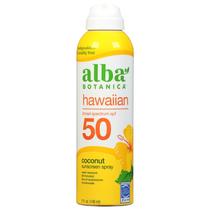 Hawaiian Clear Spray Protetor solar SPF50 Coco 6 Oz por Alba Botanica