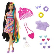 Hcm87 barbie totally hair boneca cabelo colorido