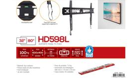 HD 598 L Suporte Fixo para TV LCD/Plasma/LED de 32" a 80" Cor: Preto