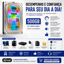 HD Disco Rígido Interno 3.5 Polegadas SATA 3 500GB 6Gbps Knup
