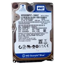 Hd Disco Rígido Interno Western Digital 500gb Wd5000bpvt 5400 Rpm 2,5 Sata