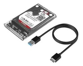 HD Externo 1TB USB 3.0 Transparente p/ TV, PC, Videogame e Notebook