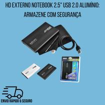 HD Externo Notebook 2.5" USB 2.0 Alumínio: Armazene com Segurança - Online