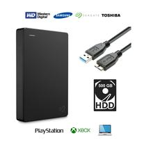 Hd Externo Slim Hdd Portátil 500Gb Usb 3.0 Ps4 Ps5 Xbox Pc opl