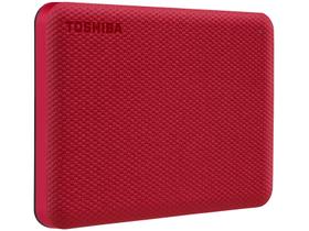HD Externo Toshiba 1TB Canvio Advance, USB 3.0, Vermelho - HDTCA10XR3AA HD Externo Toshiba 1TB Canvio Advance, USB 3.0, Vermelho - HDTCA10XR3AA