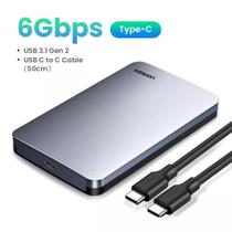 HD Externo UGREEN 2.5 6gbps Sata para usb c 3.1 gen 2 disco rígido externo