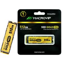 Hd SSD M.2 NVMe 512GB Macrovip Gold Pro, PCIe Gen3x4 - MVGLDPRO/512GB