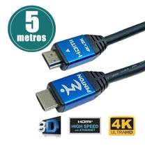HDMI Cabo 5 metros 2.0 4K Ultra HD 1080 3D 19 Pinos 18Gbps