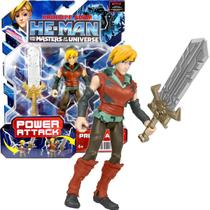 He-Man Boneco Príncipe Adam + Acessório Power Attack Mestres do Universo - Mattel HDR50