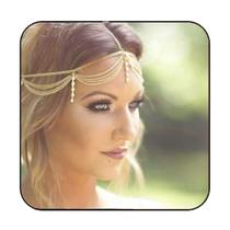 Head Chain Jewelry Catery Gold Hair Chain para mulheres Head Chain Jewelry Catery Gold Hair Chain para mulheres