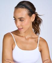 Headband 1,1cm Simbolo Relevo Preto