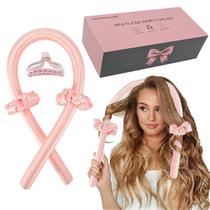 Headband Onduladora de Cabelo AUITRONCARE Silk Curls - Sem Calor - Rosa