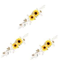 Headbands Beavorty Sunflower para mulheres, 3 peças