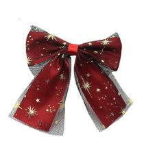 Headdresses 7pcs artesanal dupla camada malha laços de cabelo ouro glitter star streamer grampos de cabelo laço hairpin diablo