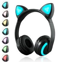 Headfone Bluetooth De Gatinho E Led - Hf-c240bt - Exbom