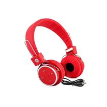 Headfone bluetooth sem fio micro sd fm p2 kp-367 vermelho