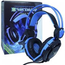 Headfone gamer xsoldado com microfone e led gh-x30 azul - EXBOM
