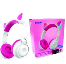 Headfone Ouvido Gatinha Confortável Sem Fio Infantil Gamer - Exbom