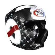 Headgear Protetor de Cabeça Fairtex em Couro Super Sparring HG10 Black