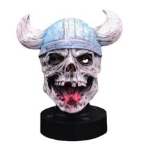 Headgear Skull Horned Helmet Latex Máscara Facial Cosplay